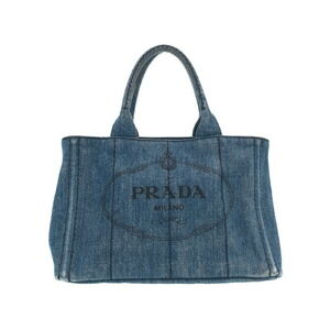 PRADA Canapa Denim Handbag